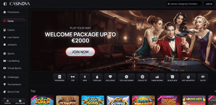 Create Your Account at Casinova 