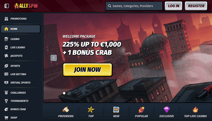 Allyspin Welcome Bonus 