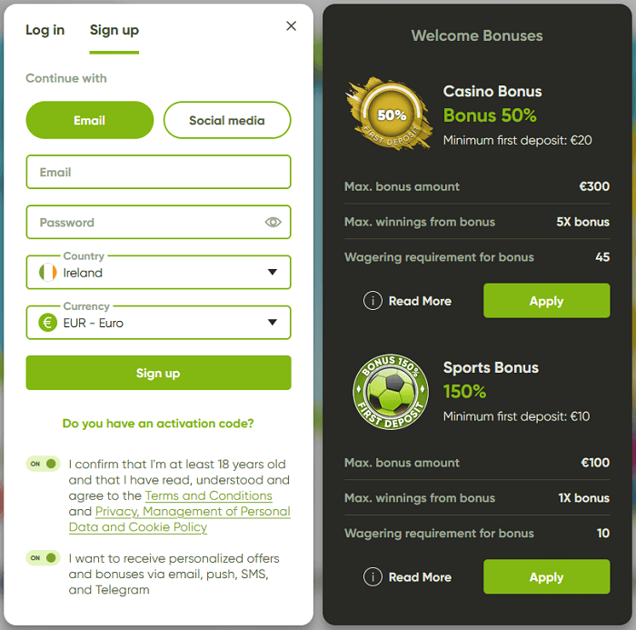 Sign up with Fresh Casino and unlock 50 free spins with a promo code!