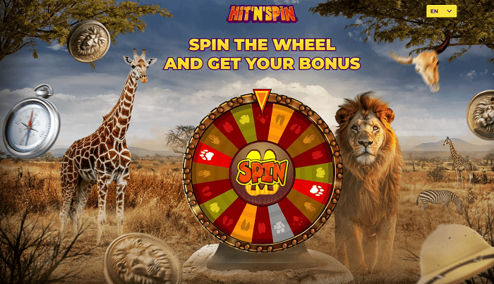 HitNSpin Jackpot Wheel with Free Spins on Mega Moolah 